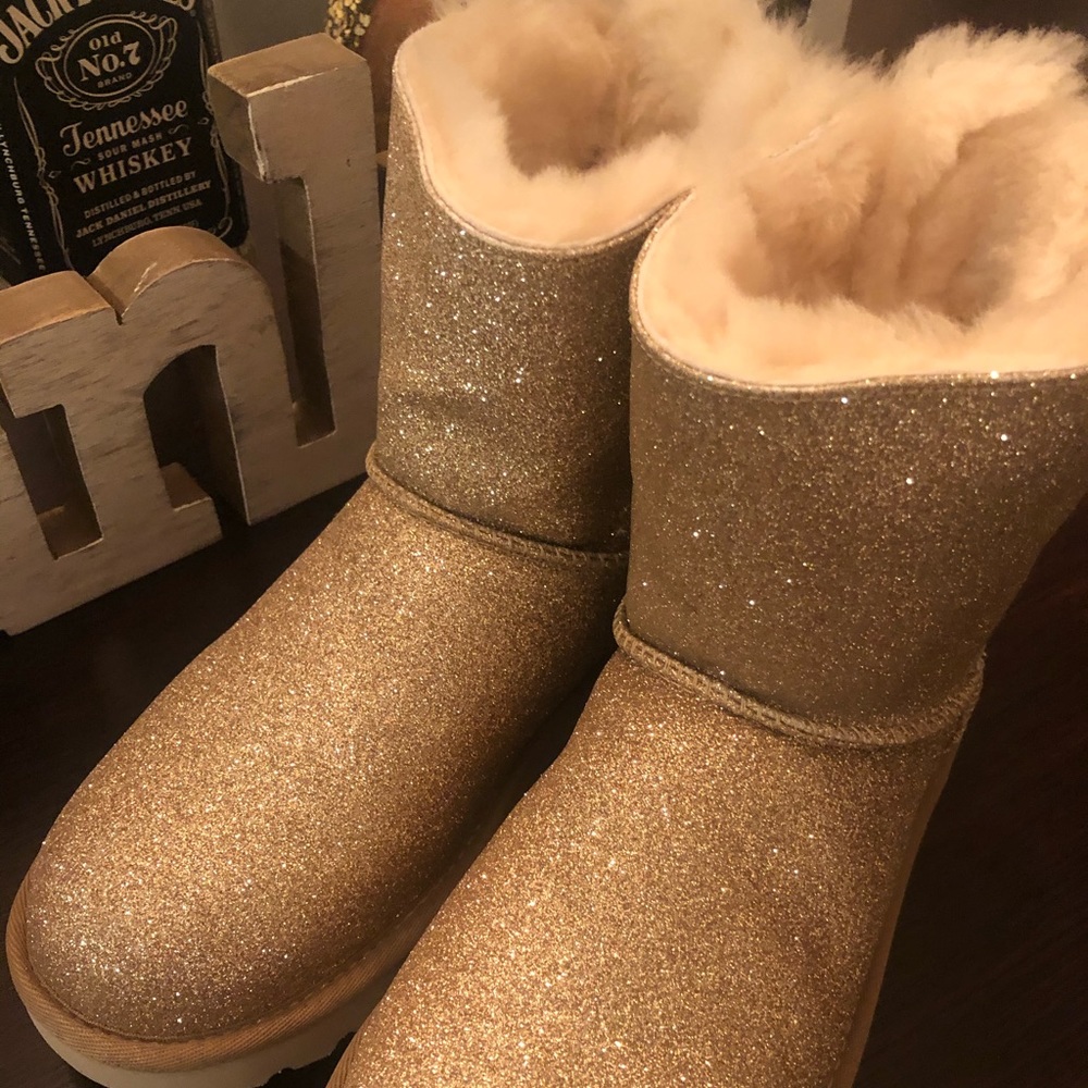 Ugg Mini Bailey - gold glitter